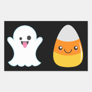 Stickers Emoji Halloween Ghost & Candy Corn