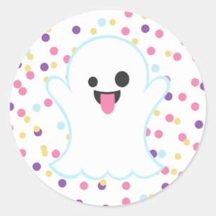 Stickers Emoji Polka Dot Ghost