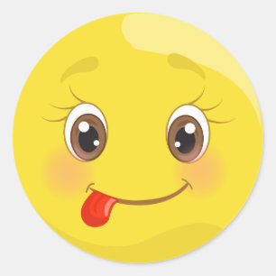 Stickers Emoji Visage Tongue Silencieuse