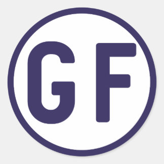 Stickers en forme circulaire sans gluten GF