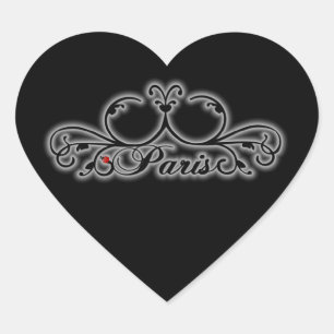 Stickers en forme de coeur de Paris