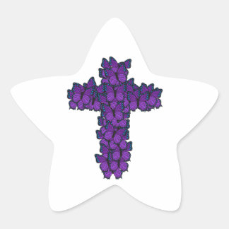 Stickers en forme d'étoile papillon violet