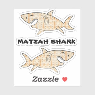 Stickers en forme Matzah Requin
