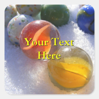 Stickers en marbres de verre