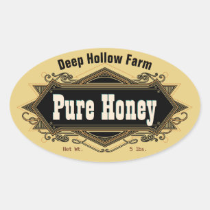 Stickers en or ambre pur miel