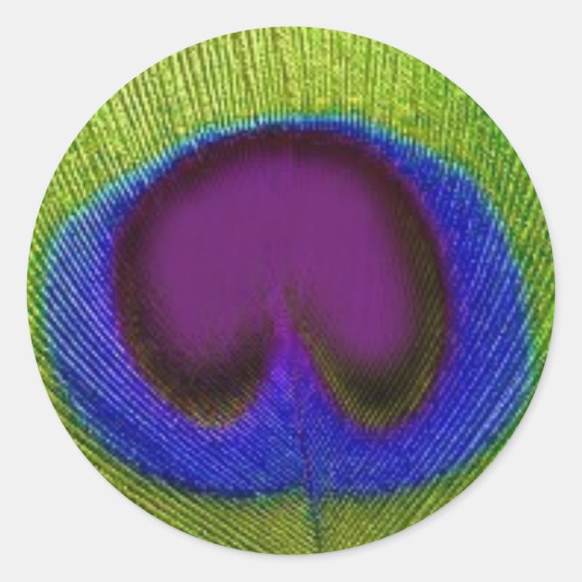 Stickers en plumes bleu violet vert / Sceau (Devant)