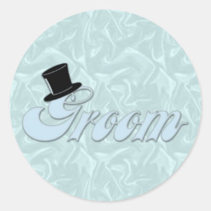 Stickers en soie Turquoise Groom