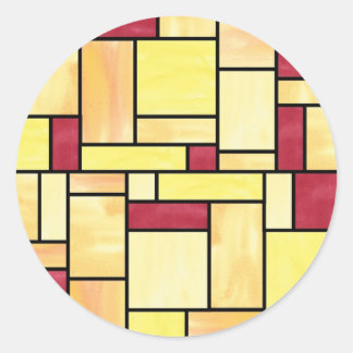 Stickers en verre jaune et rouge