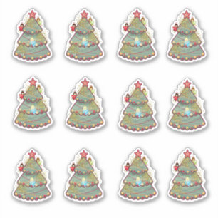 Stickers en Vinyle Arbre de Noël & Angles