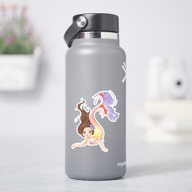 Stickers en vinyle Mermaid Life (HydroFlask)
