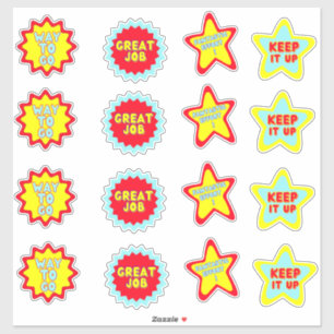 Stickers enseignant coloré amusant