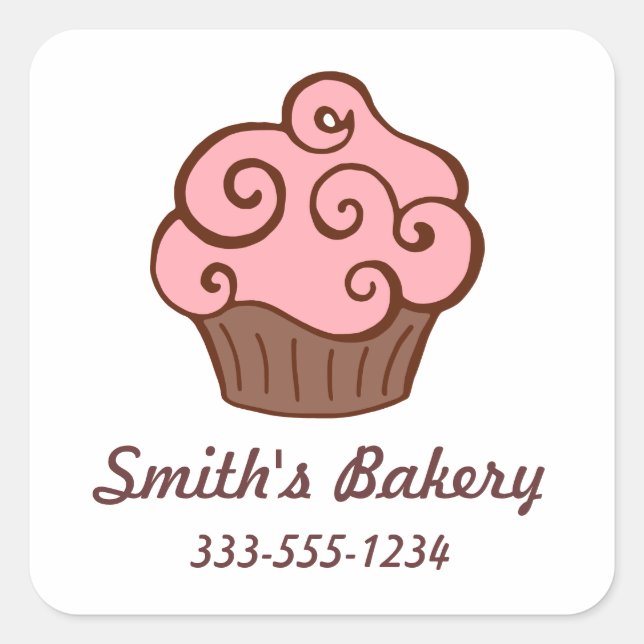 Stickers Entreprise Cupcake personnalisés (Devant)