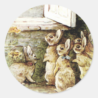 Stickers Enveloppe Bunny vintage de Pâques