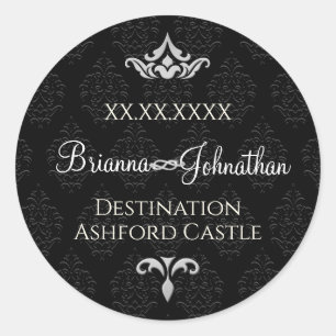 Stickers Enveloppe Cravate noire