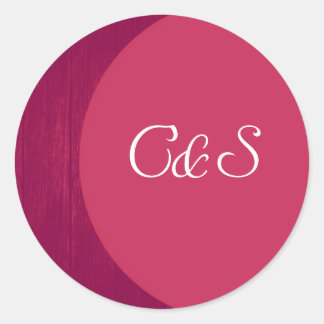 Stickers Enveloppe de grains de bois rose/rose