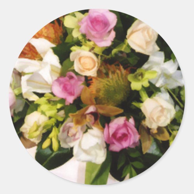 Stickers Enveloppe Fleurs de mariage (Devant)