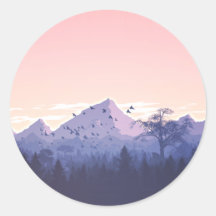 Stickers Enveloppe Mountain Sunset