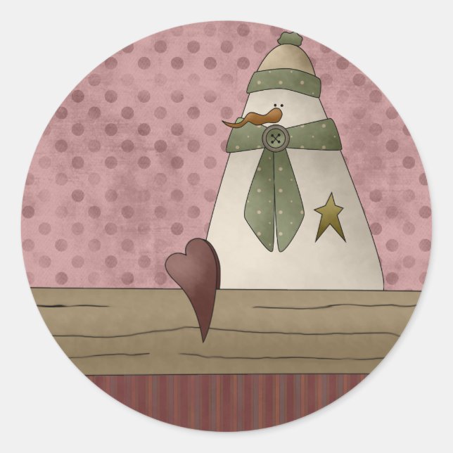 Stickers Enveloppe Snowman de vacances (Devant)