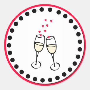 Stickers Enveloppe Toast mariage