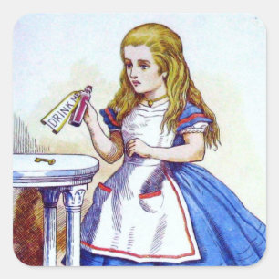 Stickers et cartes postales Alice au pays des merv