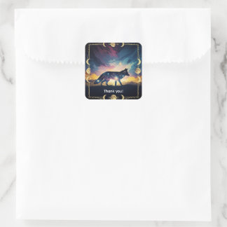 Stickers et Étiquettes Magique Fox - Merci