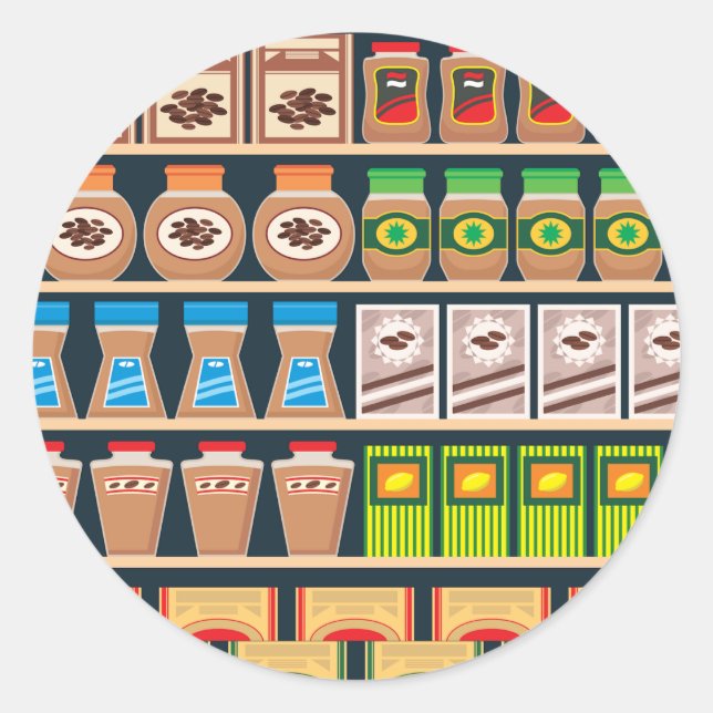 Stickers étagère de supermarché (Devant)