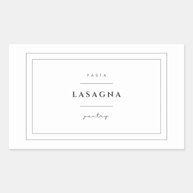 Stickers Étiquette alimentaire Lasagna Pasta (Devant)
