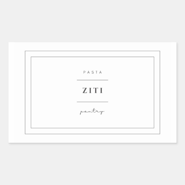 Stickers Étiquette alimentaire Ziti Pasta (Devant)