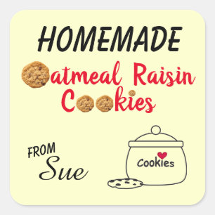 Stickers Étiquette biscuit à base d'avoine maison