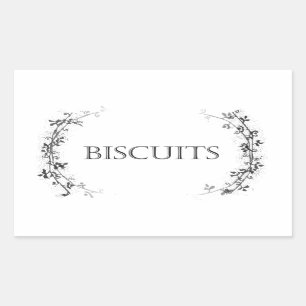 Stickers Étiquette Biscuit Jar Design Vine Classiq