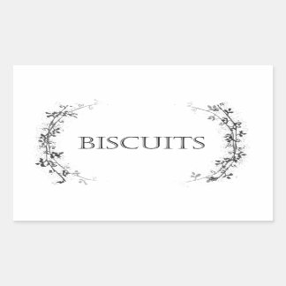 Stickers Étiquette Biscuit Jar Design Vine Classiq