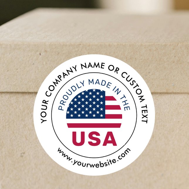 Stickers Étiquette blanc Fabriqué aux USA Patrioti (Créateur téléchargé)