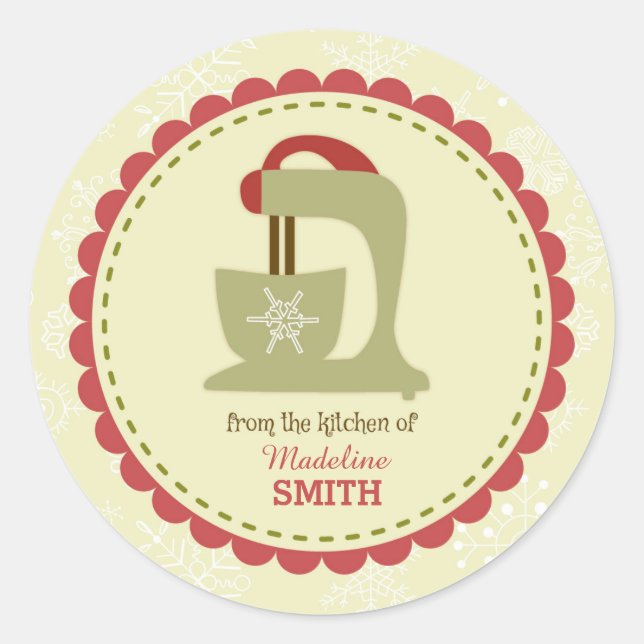 Stickers Étiquette Blender/Mixer de vacances (Devant)