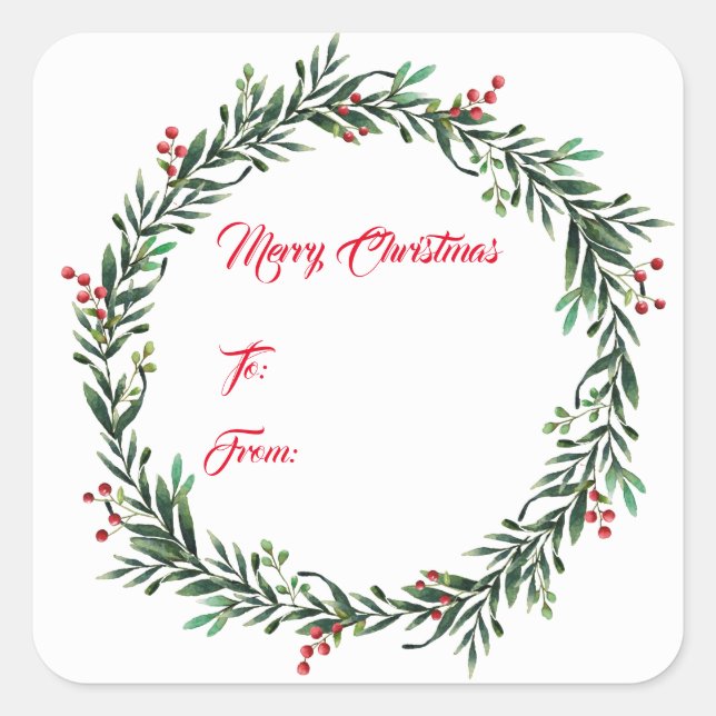 Stickers étiquette cadeau de Noël (Devant)