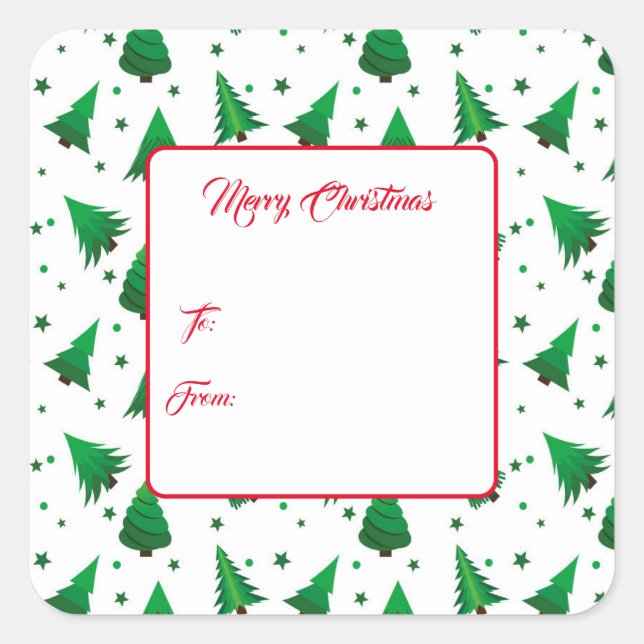 Stickers étiquette cadeau de Noël (Devant)