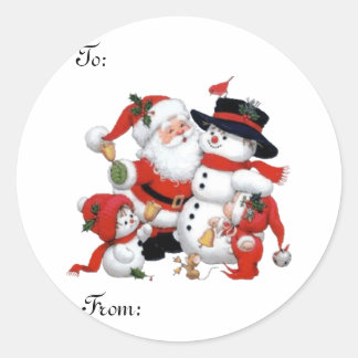 Stickers étiquette cadeau de Noël