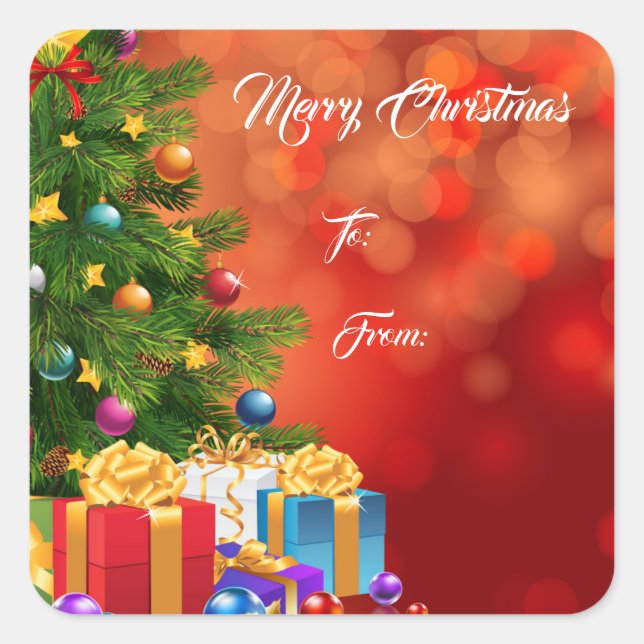 Stickers étiquette cadeau de Noël (Devant)