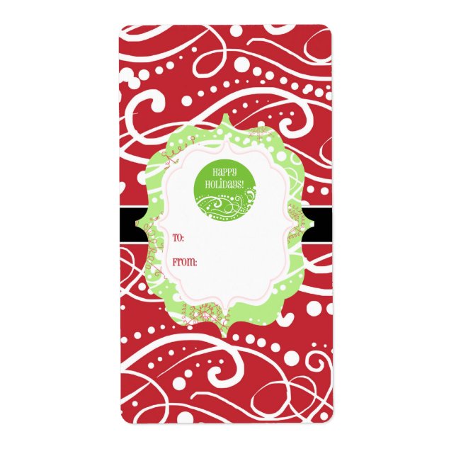 Stickers étiquette cadeau de Noël (Devant)