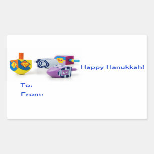 Stickers Étiquette cadeau Hanoukka heureux
