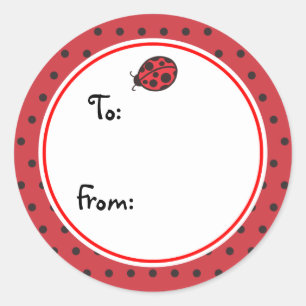 Stickers étiquette cadeau Ladybug