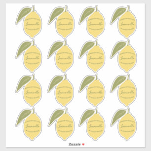 Stickers Étiquette citron Limoncello faits maison