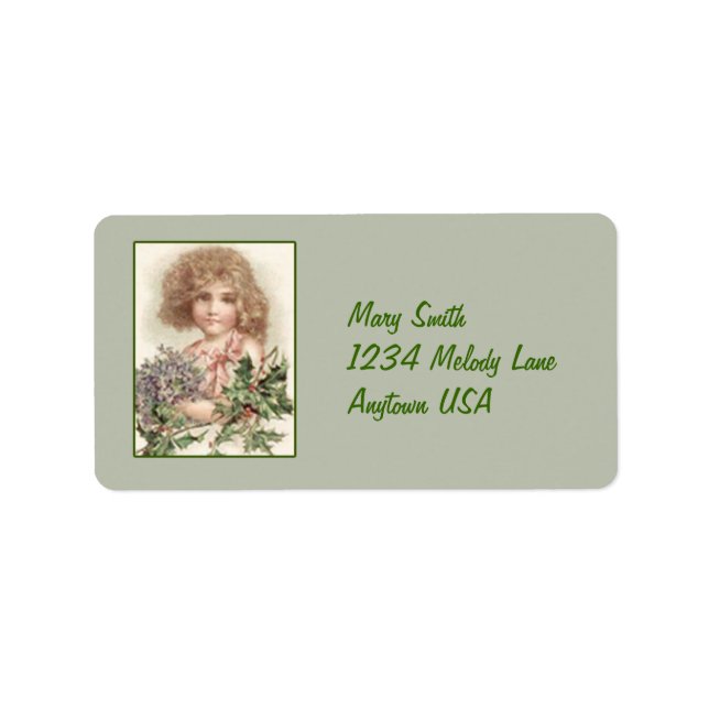 Stickers Étiquette de adresse d'art victorien vint (Devant)