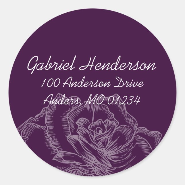 Stickers Étiquette de adresse rose (Devant)