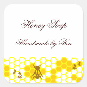 Stickers Étiquette de savon personnalisé Honey Bee