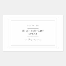 Stickers Étiquette de vaporisateur désinfectant