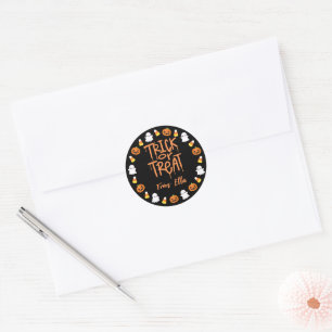 Stickers Étiquette Halloween ou Traiter
