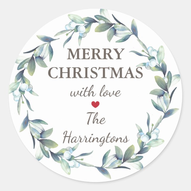 Stickers Étiquette Joyeux Noël (Devant)