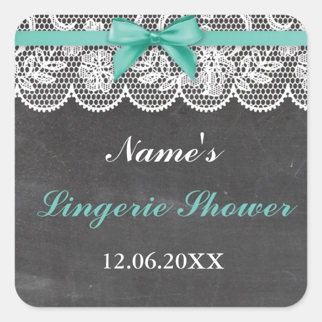 Stickers Étiquette Lingerie Douche de la fête nupt (Devant)