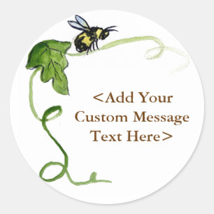 Stickers Étiquette miel abeille et vigne verte