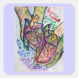 Stickers Étiquette Personnalisé Poème D'Amour Zomb